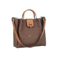 حقيبة يد نسائية منقوشة لون البني ANG-7175