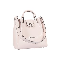 حقيبة يد نسائية جلد لامع لون الكريم ANG-7175