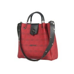 حقيبة يد نسائية منقوشة لون أحمر ANG-7175