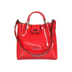 حقيبة يد نسائية جلد لامع لون أحمر ANG-7175