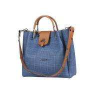 حقيبة يد نسائية منقوشة لون الأزرق الداكن ANG-7175