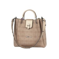 حقيبة يد نسائية منقوشة لون البلاتين ANG-7175