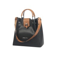 حقيبة يد نسائية لون أسود-البني الفاتح ANG-7175