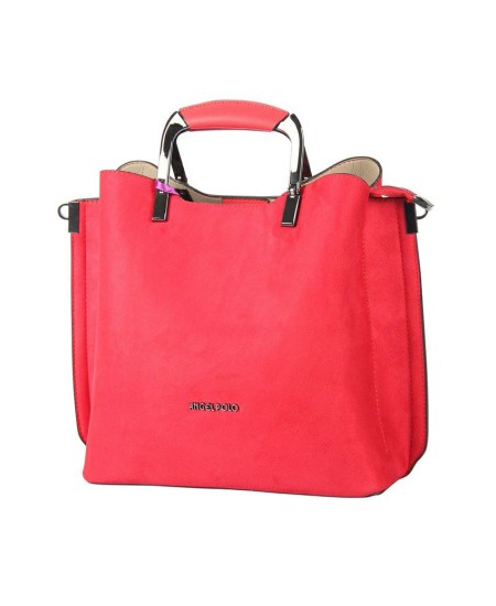 حقيبة يد نسائية جلد الغزال لون أحمر ANG-7215