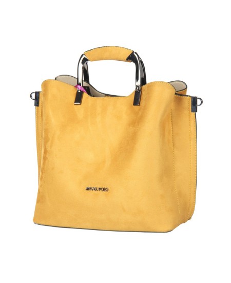 حقيبة يد نسائية جلد الغزال لون أصفر ANG-7215