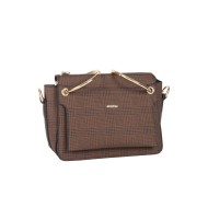 حقيبة يد نسائية منقوشة لون البني ANG-7300