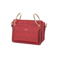 حقيبة يد نسائية منقوشة لون أحمر ANG-7300