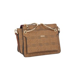 حقيبة يد نسائية منقوشة لون البني الفاتح ANG-7300