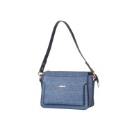 حقيبة يد نسائية منقوشة لون الأزرق الداكن ANG-7315