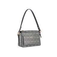 حقيبة يد نسائية منقوشة لون أسود ANG-7315