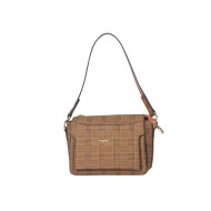 حقيبة يد نسائية منقوشة لون البني الفاتح ANG-7315