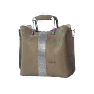 حقيبة يد نسائية جلد الغزال لون الكاكي الأخضر ANG-7320