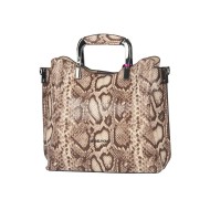 حقيبة يد نسائية جلد الثعبان لون البني ANG-7320