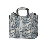 حقيبة يد نسائية جلد الثعبان لون الأزرق الداكن ANG-7320