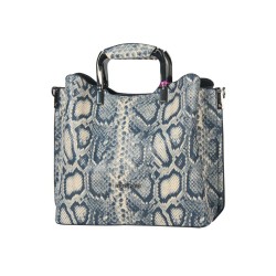 حقيبة يد نسائية جلد الثعبان لون الأزرق الداكن ANG-7320