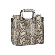 حقيبة يد نسائية جلد الثعبان لون أسود ANG-7320