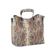 حقيبة يد نسائية جلد الثعبان لون المنك ANG-7320