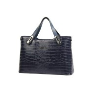 حقيبة يد نسائية جلد التمساح لون الأزرق الداكن ANG-8115