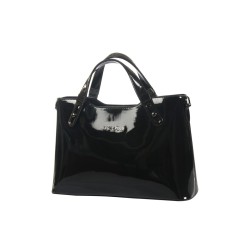 حقيبة يد نسائية جلد لامع لون أسود ANG-8115