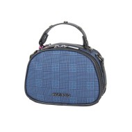 حقيبة يد نسائية منقوشة لون الأزرق الداكن ANG-8185