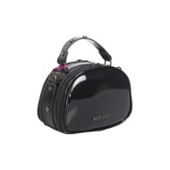 حقيبة يد نسائية جلد لامع لون أسود ANG-8185