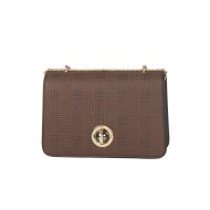 حقيبة يد نسائية منقوشة لون البني ANG-8195