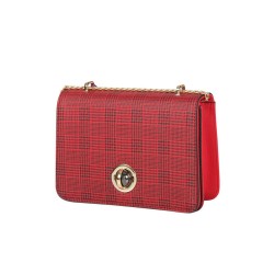 حقيبة يد نسائية منقوشة لون أحمر ANG-8195