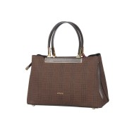 حقيبة يد نسائية منقوشة لون البني ANG-8200