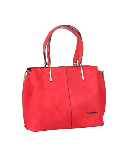حقيبة يد نسائية جلد الغزال لون أحمر ANG-8210