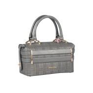 حقيبة يد نسائية منقوشة لون رمادي ANG-8215