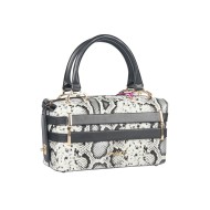 حقيبة يد نسائية جلد الثعبان لون أسود-أبيض ANG-8215