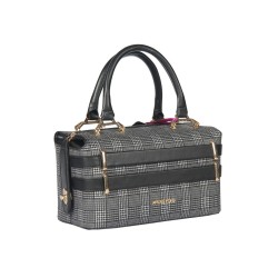 حقيبة يد نسائية منقوشة لون أسود ANG-8215