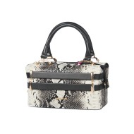 حقيبة يد نسائية جلد الثعبان لون أسود ANG-8215