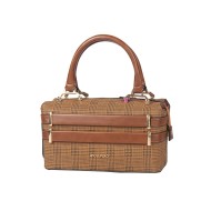 حقيبة يد نسائية منقوشة لون البني الفاتح ANG-8215