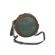 حقيبة يد نسائية جلد الغزال لون الكاكي الأخضر ANG-8520