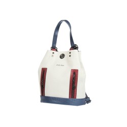 حقيبة يد نسائية لون أبيض-الأزرق الداكن ANG-9135