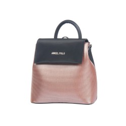 حقيبة يد نسائية لون البودرة كريم-أسود ANG-9170