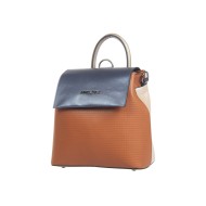 حقيبة يد نسائية لون البني الفاتح-كريم-الأزرق الداكن ANG-9170