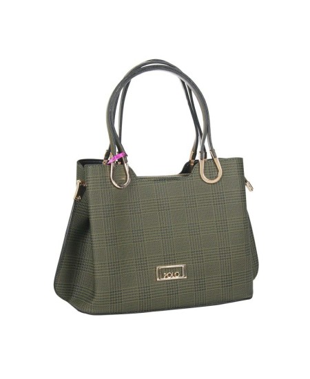 حقيبة يد نسائية منقوشة لون الكاكي الأخضر ANG-9225