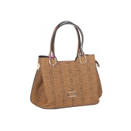 حقيبة يد نسائية منقوشة لون البني الفاتح ANG-9225