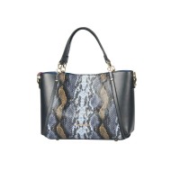 حقيبة يد نسائية جلد الثعبان لون الأزرق الداكن ANG-9255