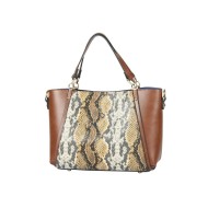 حقيبة يد نسائية جلد الثعبان لون البني الفاتح ANG-9255