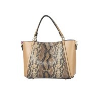 حقيبة يد نسائية جلد الثعبان لون المنك ANG-9255