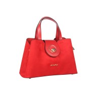 حقيبة يد نسائية جلد الغزال لون أحمر ANG-9260