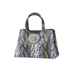 حقيبة يد نسائية جلد الثعبان لون الأزرق الداكن ANG-9260