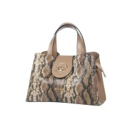 حقيبة يد نسائية جلد الثعبان لون المنك ANG-9260