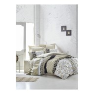 طقم أغطية سرير مزدوج وجهين موديل ديبوره رانفورس لون بيج CN-1761021-BEJ