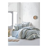 طقم أغطية سرير مزدوج وجهين موديل ريحانا رانفورس لون النعناع CN-1761569-NAN