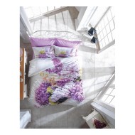 طقم أغطية سرير مزدوج وجهين موديل فيلما طباعة ثلاثي الابعاد رانفورس لون ليلكي CN-1768519-ZMB