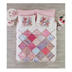 طقم أغطية سرير مزدوج وجهين موديل نتالي طباعة ثلاثي الابعاد رانفورس لون زهري CN-1768585-PMB طقم أغطية سرير مزدوج وجهين موديل نتالي طباعة ثلاثي الابعاد رانفورس لون زهري CN-1768585-PMB